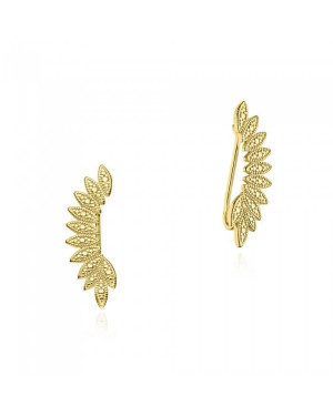 Gold Plated Silver Leaf Ear Cuffs
