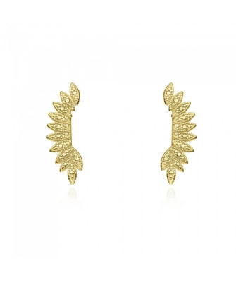 Gold Plated Silver Leaf Ear Cuffs