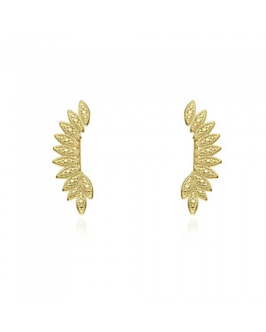 Gold Plated Silver Leaf Ear Cuffs