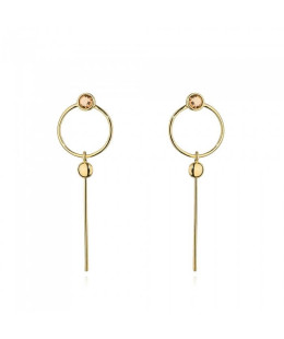Gold-plated silver earrings "Randez Vous"