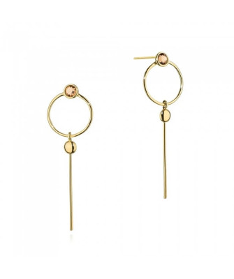 Gold-plated silver earrings "Randez Vous"