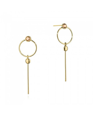 Gold-plated silver earrings "Randez Vous"