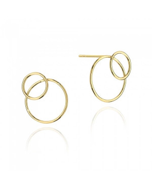 Gold-Plated Sterling Silver Large Hoop Earrings