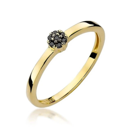 Gold ring with diamond EY-100 black diamonds | GoldJewellery