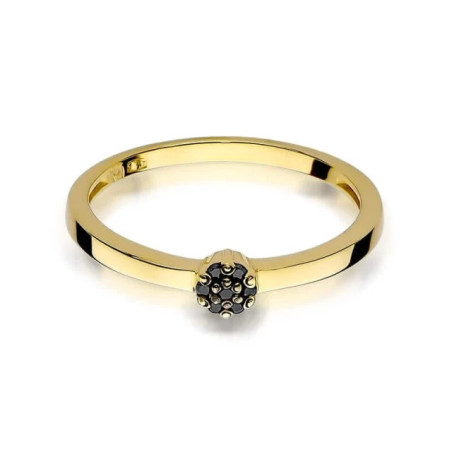 Gold ring with diamond EY-100 black diamonds | GoldJewellery