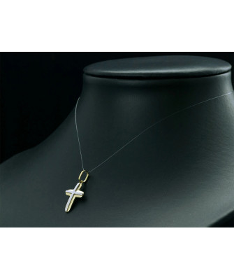 BEAUTIFUL GOLDEN CROSS Baptism Communion 14k test
