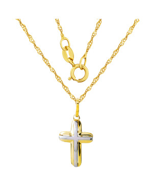 BEAUTIFUL GOLDEN CROSS Baptism Communion 14k test