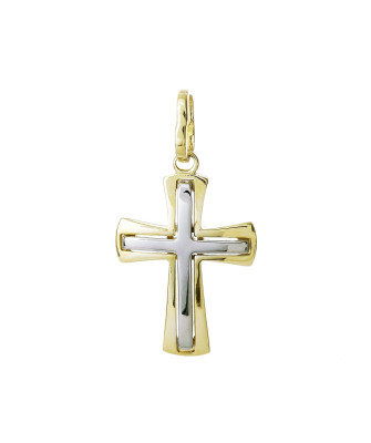 BEAUTIFUL GOLDEN CROSS Baptism Communion 14k test