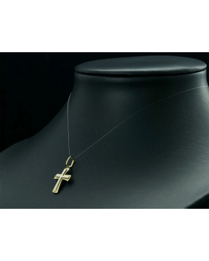 BEAUTIFUL GOLDEN CROSS Baptism Communion 14k test