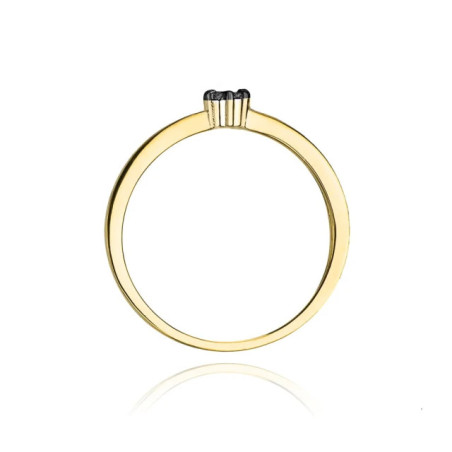 Gold ring with diamond EY-100 black diamonds | GoldJewellery