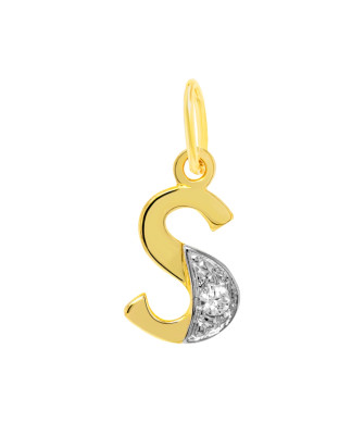 Gold Pendant letter S 14k test