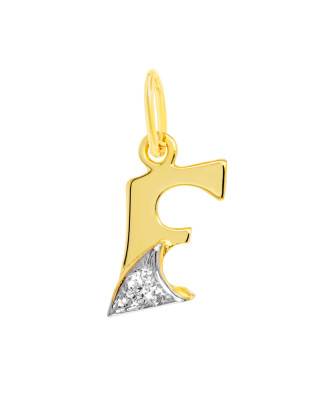Gold Pendant letter F 14k test