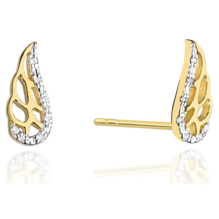 GOLD EARRINGS WITH DIAMOND | GoldJewellery