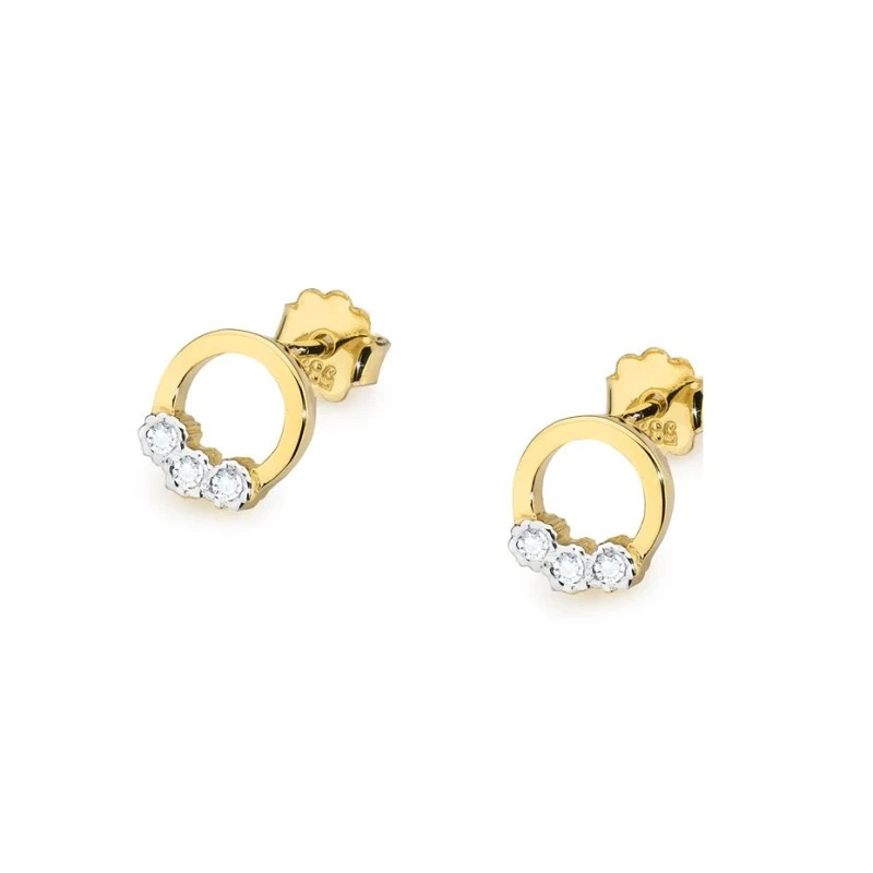 585 gold hoop earrings with a 0.05ct diamond GoldJewellery 585 gold hoop earrings with a 0.05ct diamond GoldJewellery