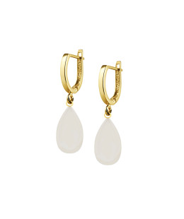 Gold earrings with Pearl Elizabeth 14k test