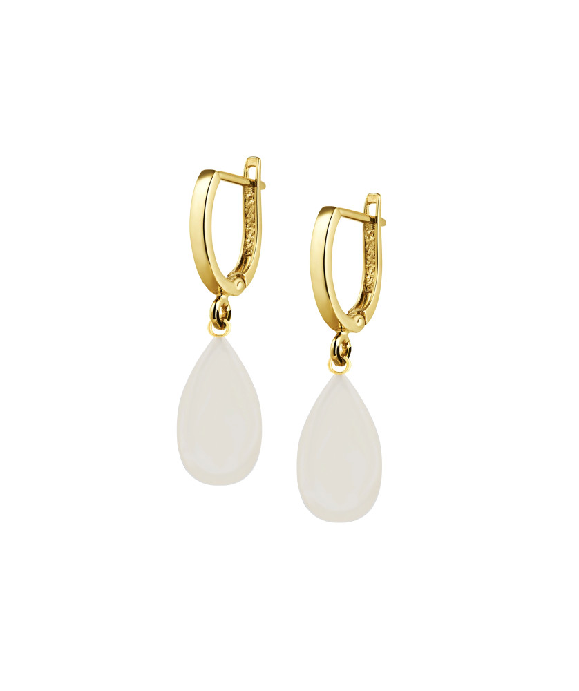 Gold earrings with Pearl Elizabeth 14k test