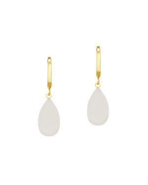 Gold earrings with Pearl Elizabeth 14k test