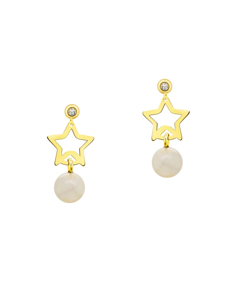 Golden earrings Pearl Mignon