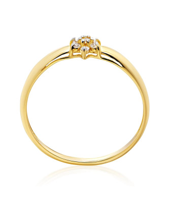 Engagement ring flower 14k