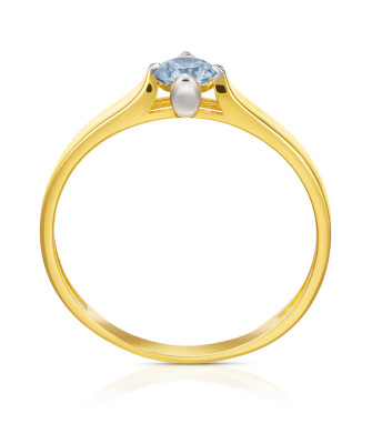 Ring with a blue stone 8k