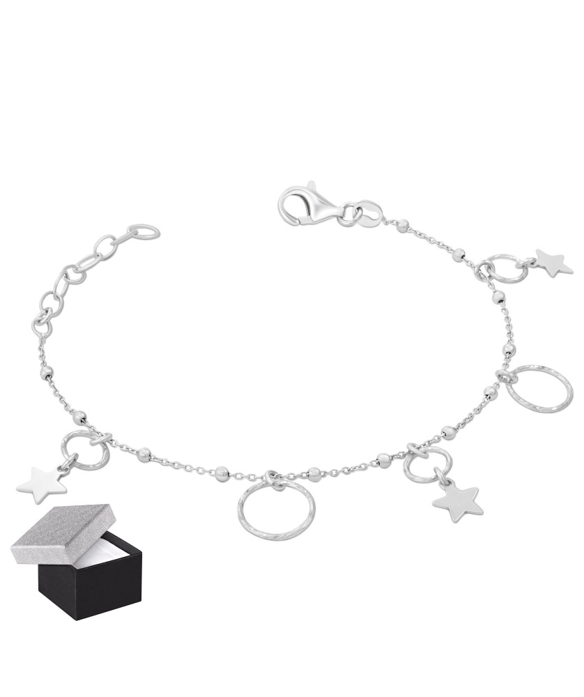 Silver Night Stars Bracelet