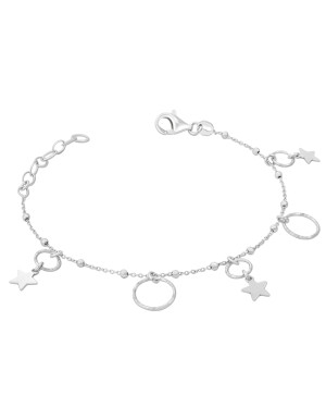 Silver Night Stars Bracelet