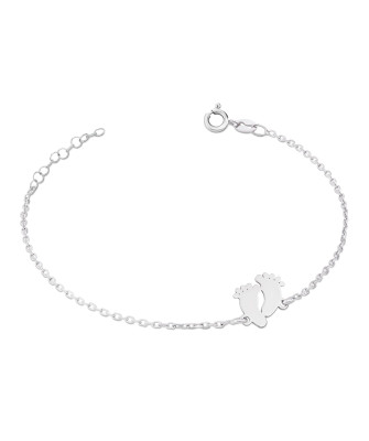 Silver bracelet Silver footprints
