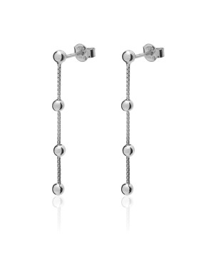 Sterling Silver Bead Chain Drop Earrings