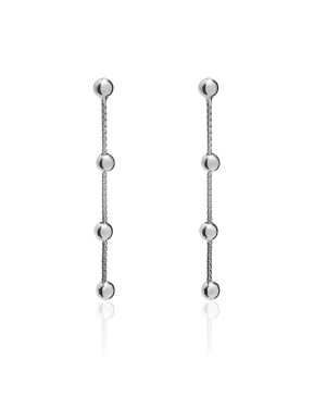 Sterling Silver Bead Chain Drop Earrings