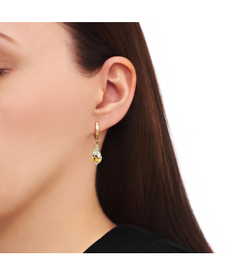 Swarovski Crystal gold earrings