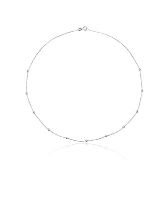 Silver necklace BEADS