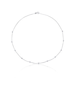 Silver necklace BEADS
