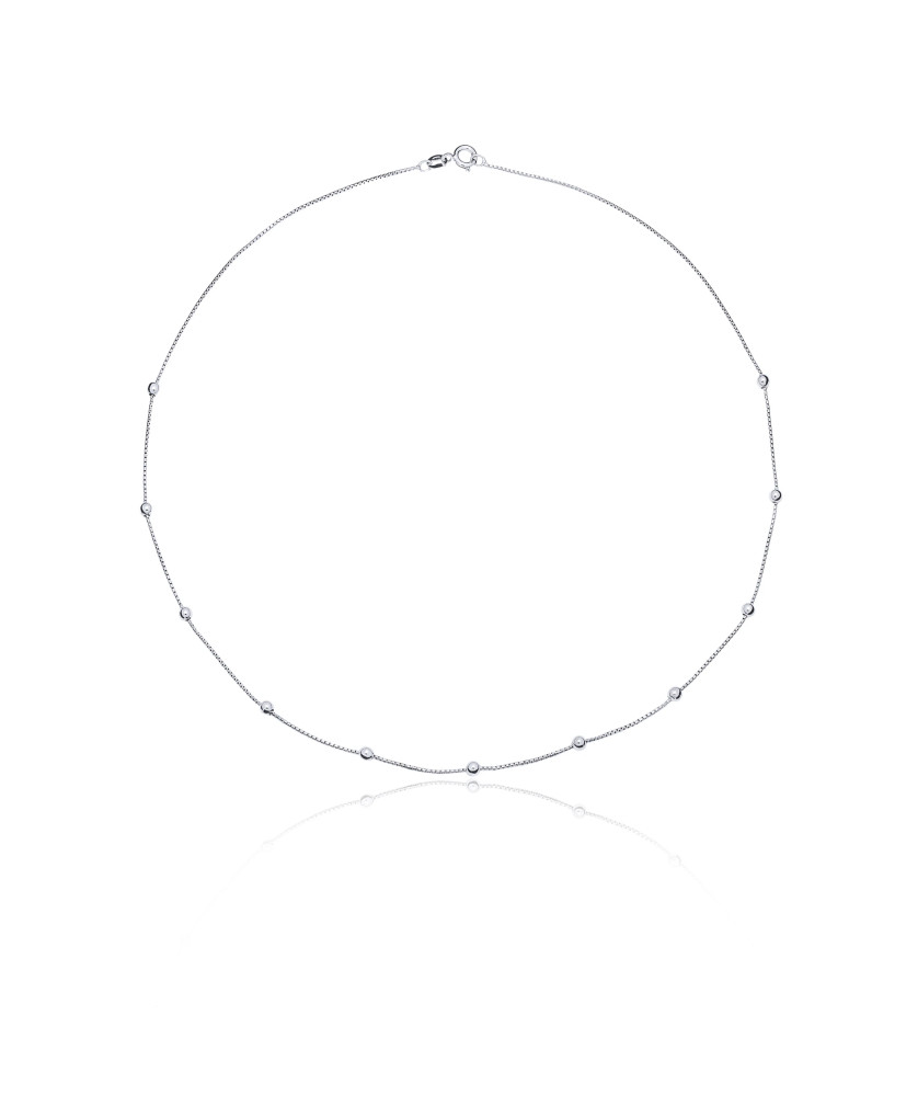Silver necklace BEADS