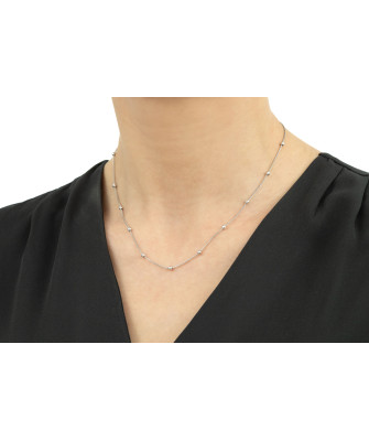 Silver necklace BEADS