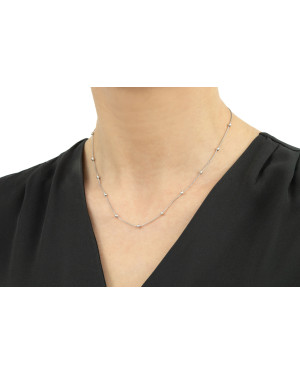 Silver necklace BEADS