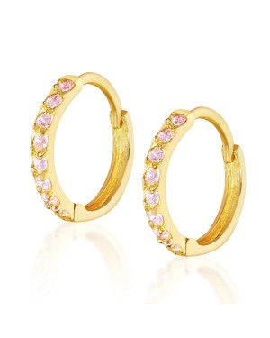 Earrings for a girl for communion pink stones pr.8k