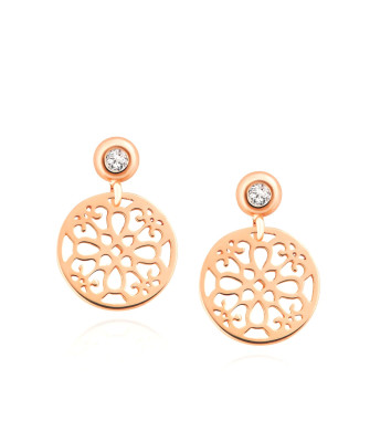 Gold stud earrings rose gold 14k