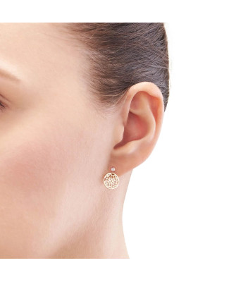 Gold stud earrings rose gold 14k