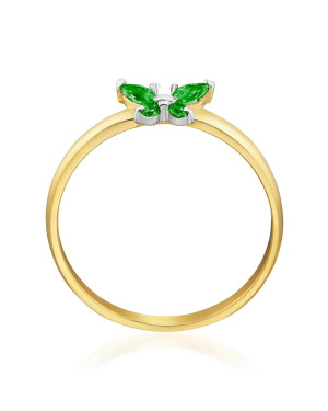 Butterfly ring 14k green