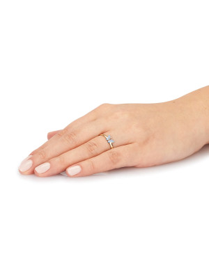 14k blue butterfly ring
