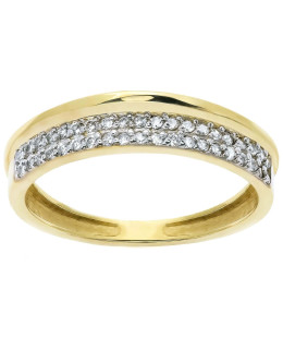 Ring with cubic zirconia 14k