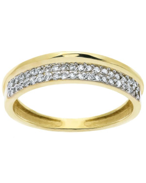 Ring with cubic zirconia 14k