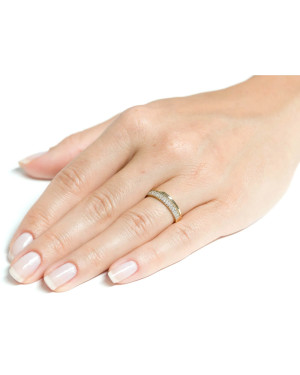 Ring with cubic zirconia 14k