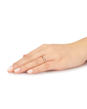 Engagement ring pink flower 14k