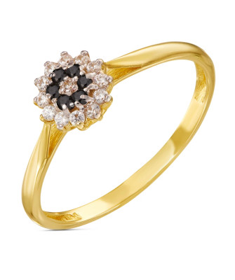 14k ring with black stone