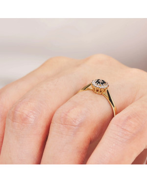 14k ring with black stone