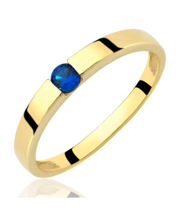 14k ring with blue stone