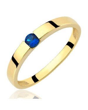 14k ring with blue stone