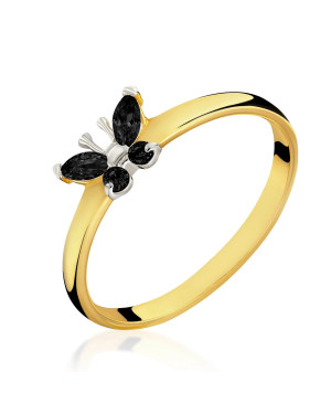 Butterfly ring 8k black