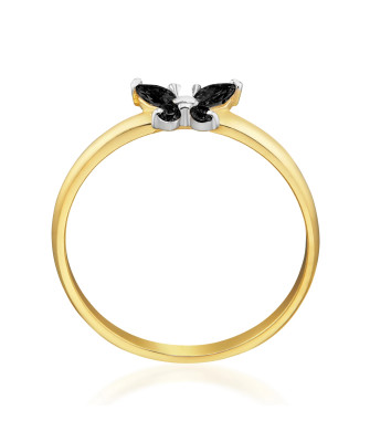 Butterfly ring 8k black